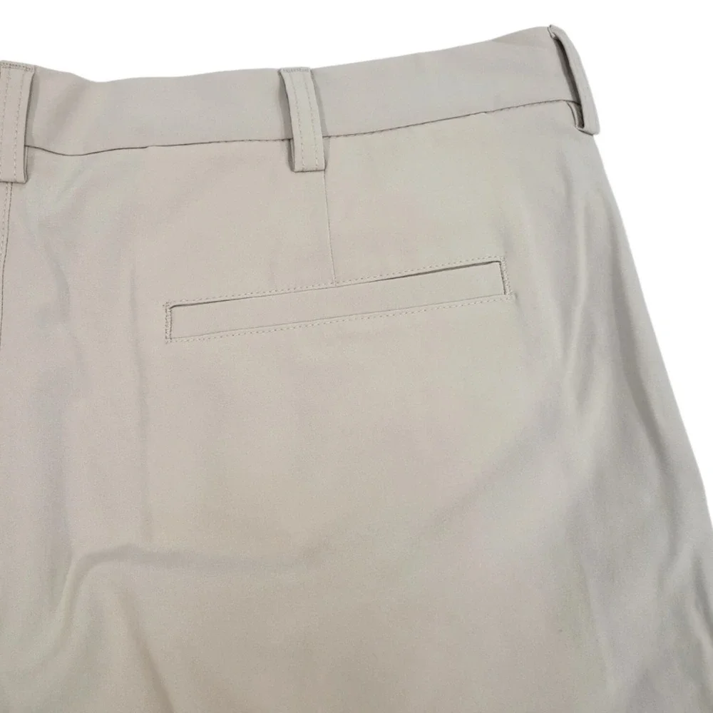 Links Edition Mens Performance Golf‎ Shorts Khaki Flat Front Size 36 MSRP $65